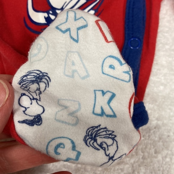 Vintage snoopy 6m red blue snap sleeper - Picture 4 of 8